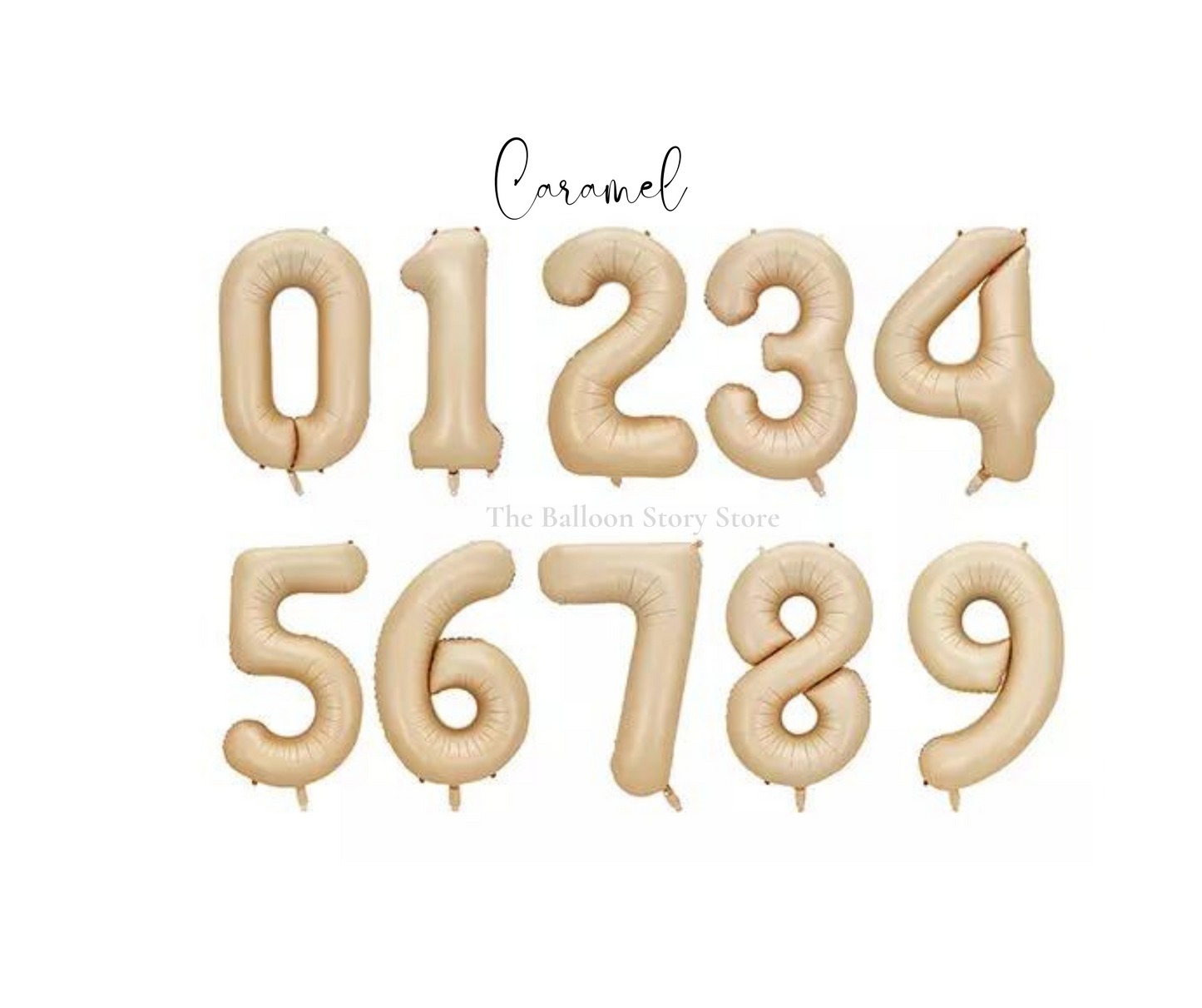 40" Cream/ Caramel Number Balloons