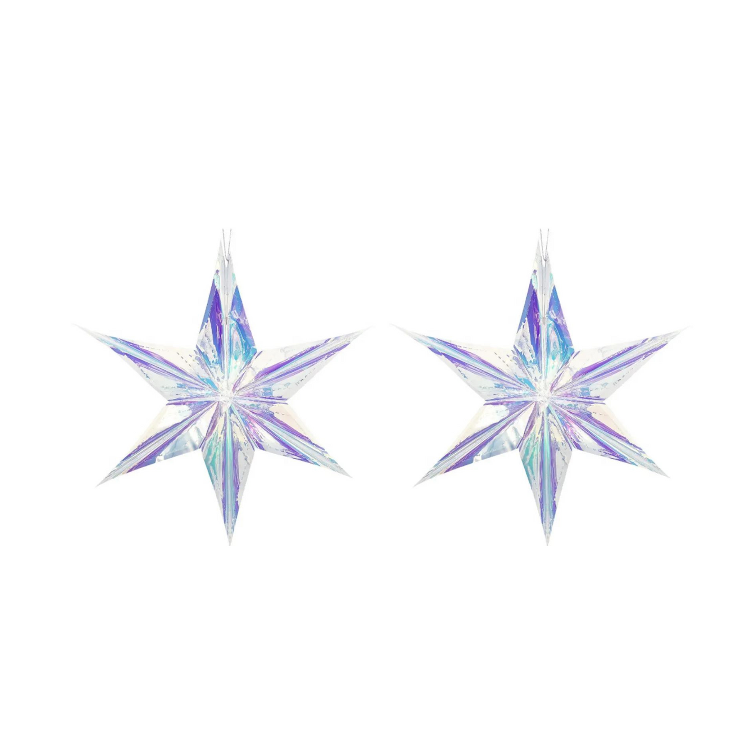 Iridescent Star Decoration Hanging Interchanging Colour Star Frozen Props Decor Star Lantern Christmas Ornament