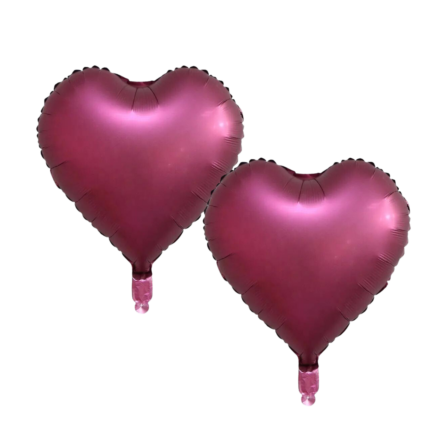 18" Wine Red Heart Shaped Foil Balloon , Maroon Balloon, Burgundy Balloon