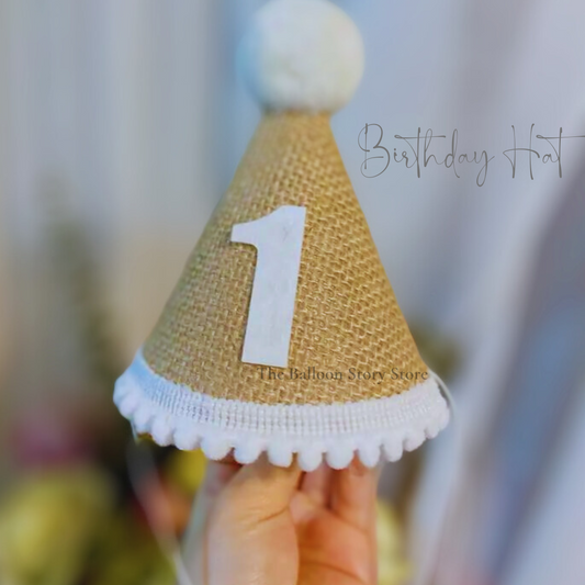 First Birthday Jute Party Hat Boho Inspired Party Hat