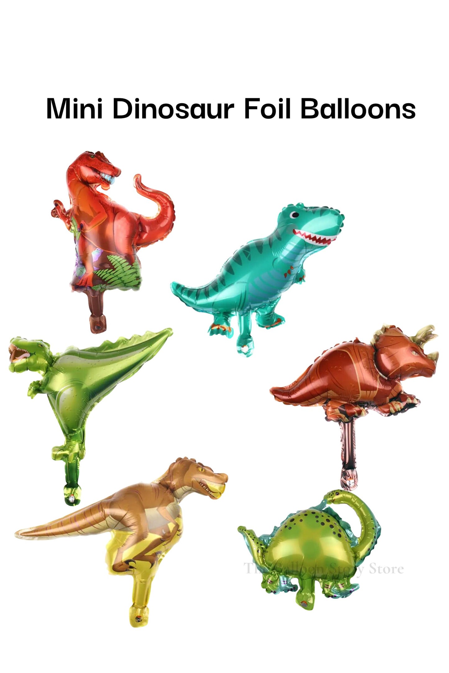 Mini Dinosaurs Foil Balloons