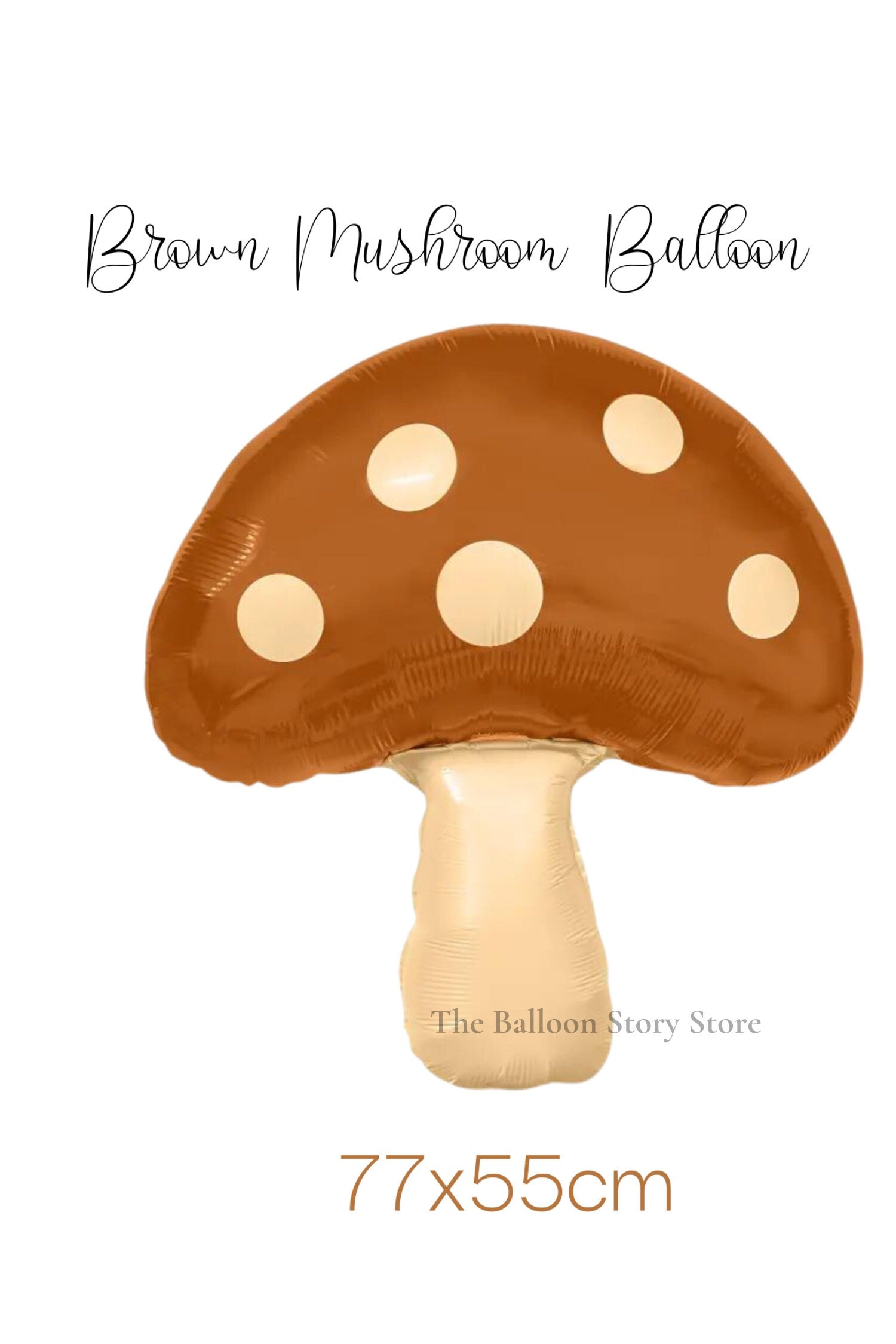 Brown Mushroom Balloon Mushroom Foil Balloon Neutral Colour Mushroom Balloon